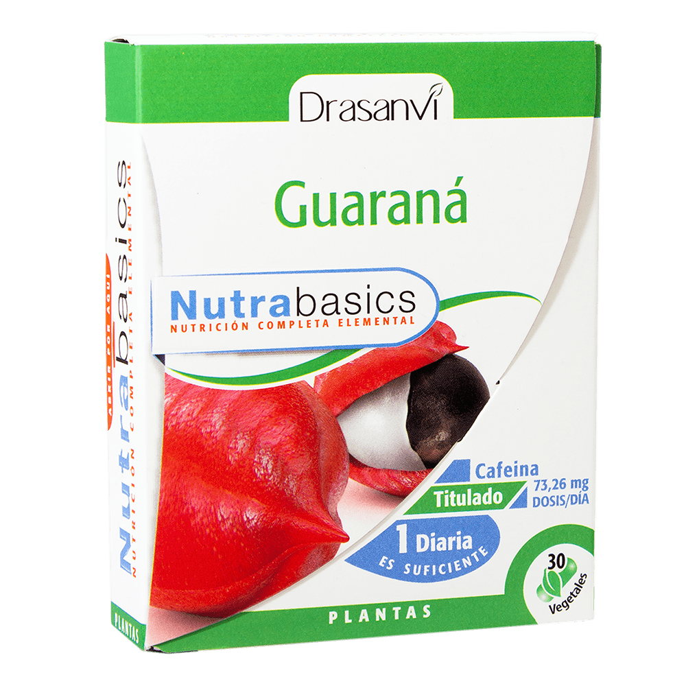 Guaraná 30 Cápsulas Nutrabasics Drasanvi