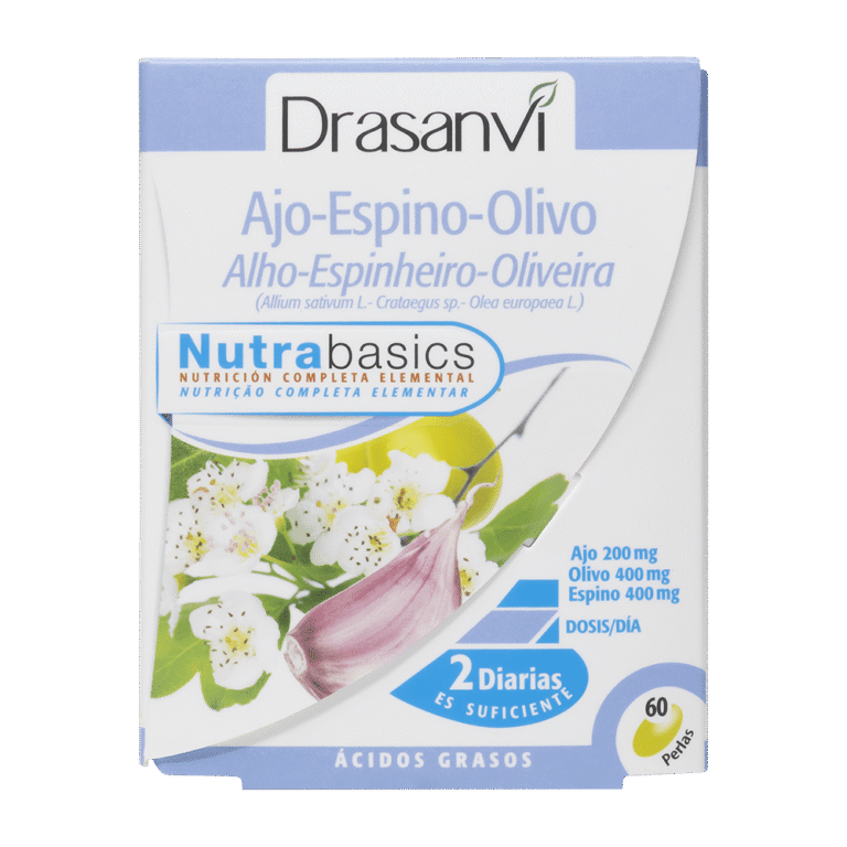 Ajo Espino Olivo 500 mg 60 Perlas Nutrabasics Drasanvi