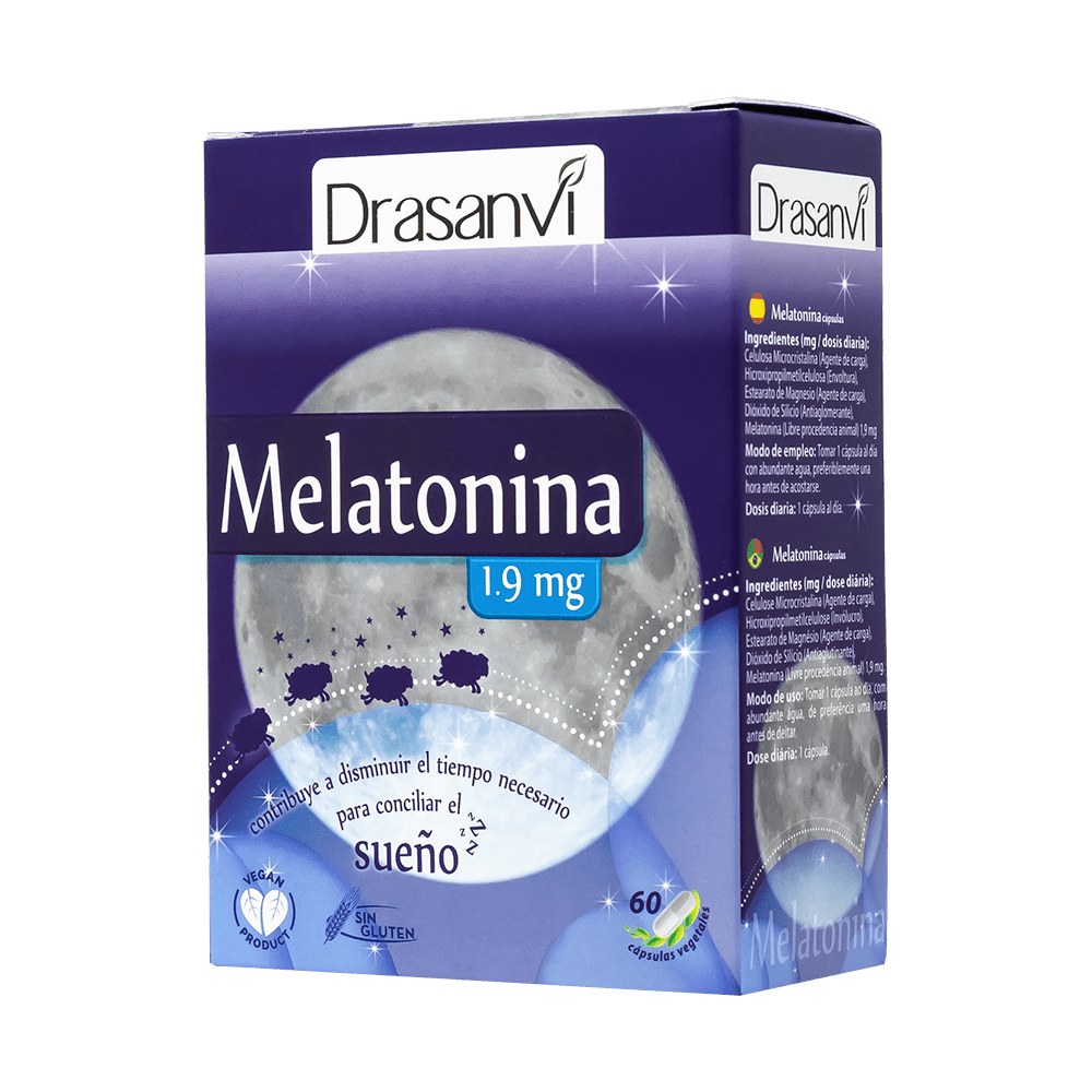 Melatonina 60 Cápsulas 1.9 mg Drasanvi