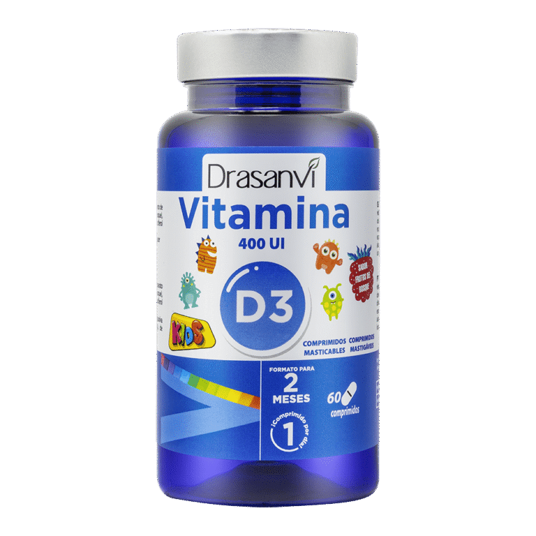 Vitamina D3 Kids 400 UI 60 Comprimidos Masticables Drasanvi