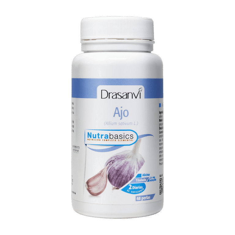 Ajo Macerado 1000 mg Bote 48 Perlas Nutrabasics Drasanvi