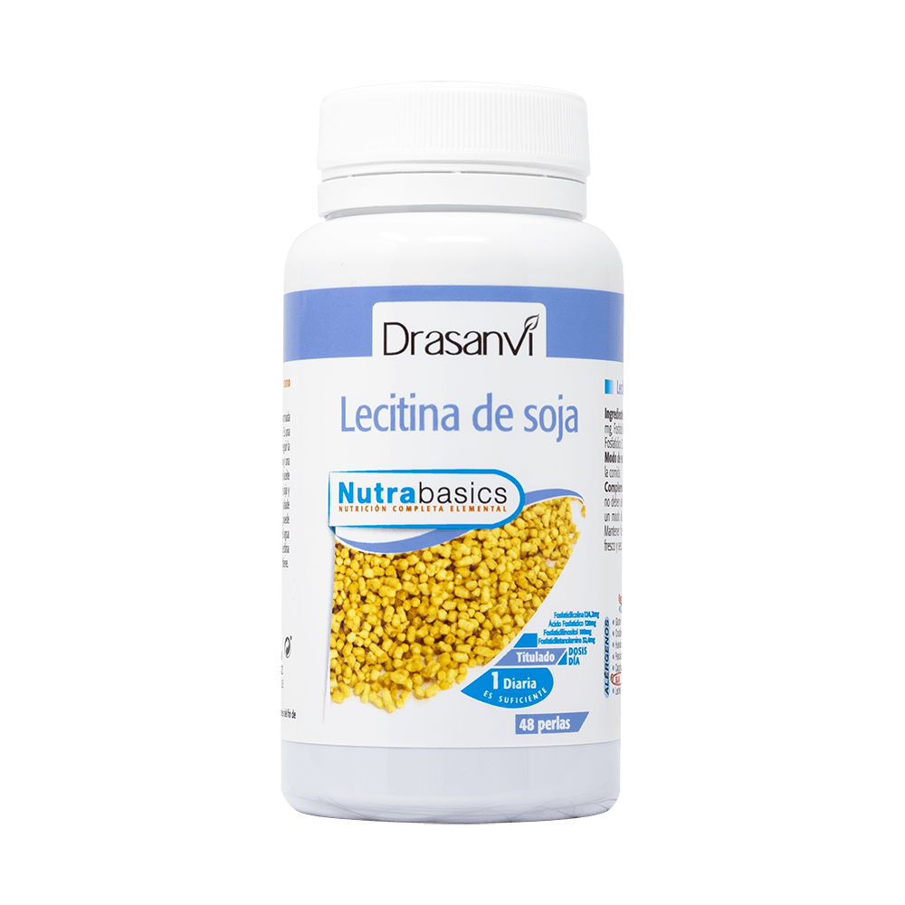 Lecitina de Soja 1200 mg Bote 48 Perlas Nutrabasics