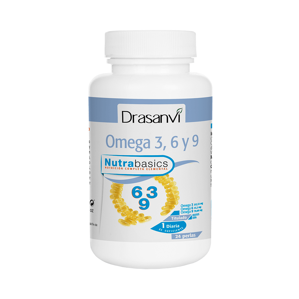 Omega 3-6-9 1000 mg Bote 24 Perlas Nutrabasics Drasanvi