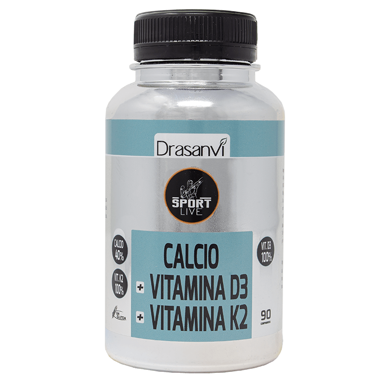 Calcio Vitamina D3+ K2 90 Comprimidos Sport Live Drasanvi