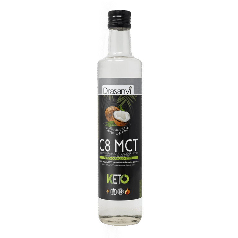 Aceite MCT Coco Puro 100% C8 500 ml Keto Drasanvi