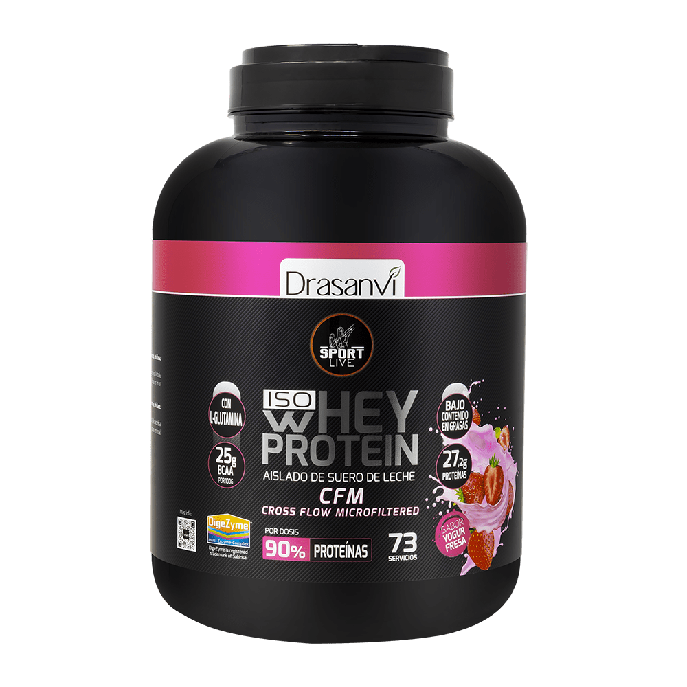 Whey Protein Aislado Sabor Yogur Fresa 2,2 kg Sport Live Drasanvi