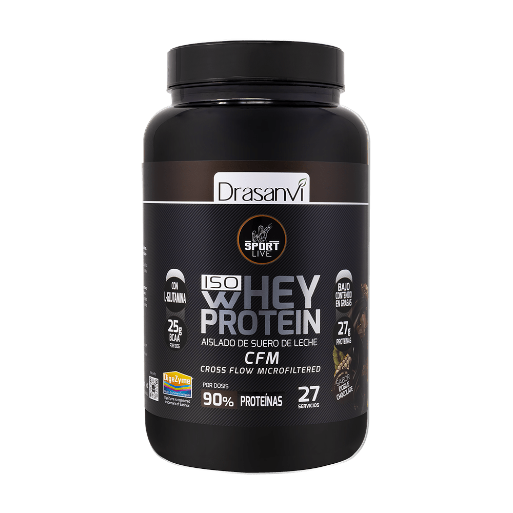 Whey Protein Aislado Sabor Doble Chocolate 800 g Sport Live Drasanvi