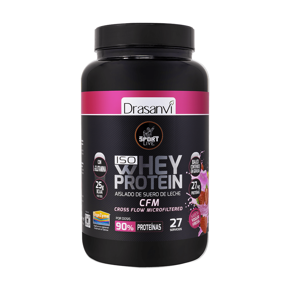 Whey Protein Aislado Sabor Yogur Fresa 800 g Sport Live Drasanvi