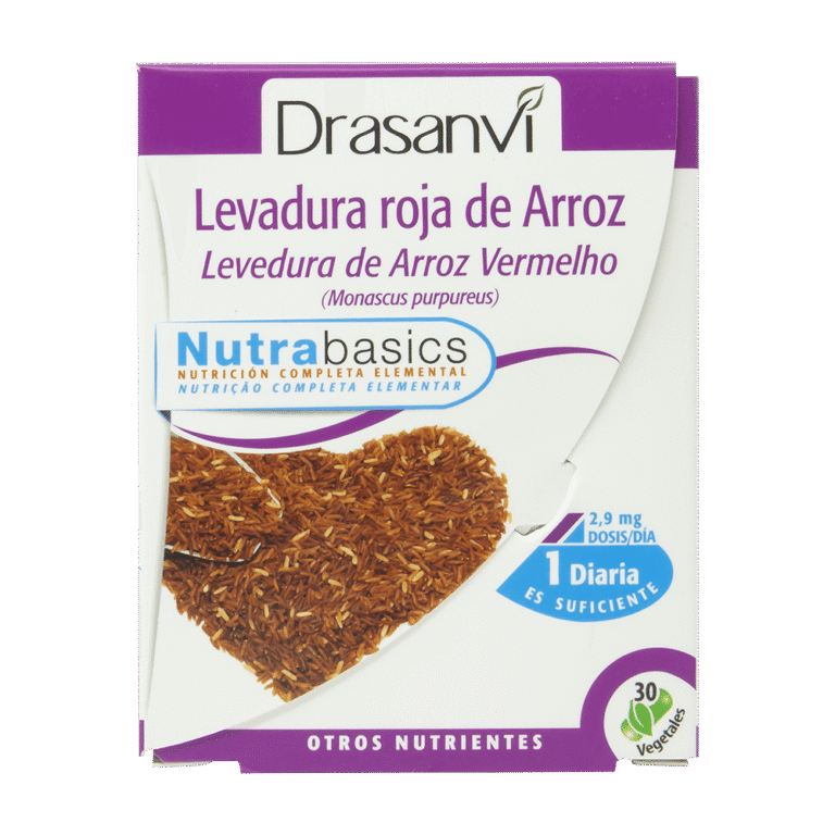 Levadura Roja de Arroz (2,9 mg Monacolina K) 30 Cápsulas Nutrabasics Drasanvi