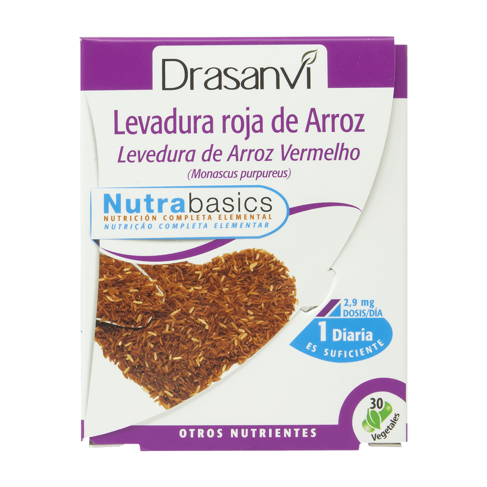Levadura Roja de Arroz (2,9 mg Monacolina K) 30 Cápsulas Nutrabasics Drasanvi