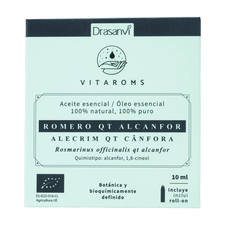Aceite Esencial Romero Qt Alcanfor Bio 10 ml Vitaroms Drasanvi
