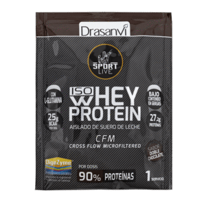 Monodosis Whey Protein Aislado Sabor Doble Chocolate 30 g Sport Live Drasanvi