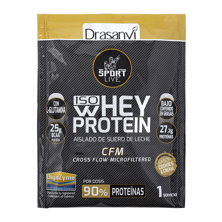 Monodosis Whey Protein Aislado Cookies & Cream 30g Sport Live Drasanvi