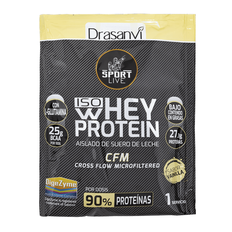 Monodosis Whey Protein Aislado Vainilla 30 g Sport Live Drasanvi