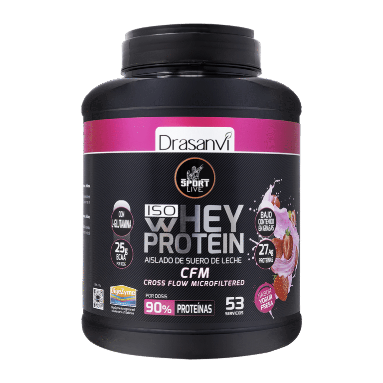 Whey Protein Aislado Sabor Yogur Fresa 1,6 Kg Sport Live Drasanvi