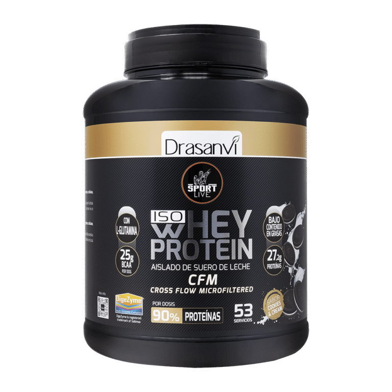 Whey Protein Aislado Sabor Cookies & Cream 1,6 kg Sport Live Drasanvi