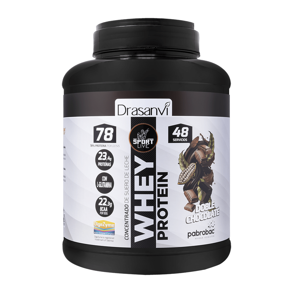 Whey Protein Concentrada Doble Chocolate de 1,45 kg Sport Live