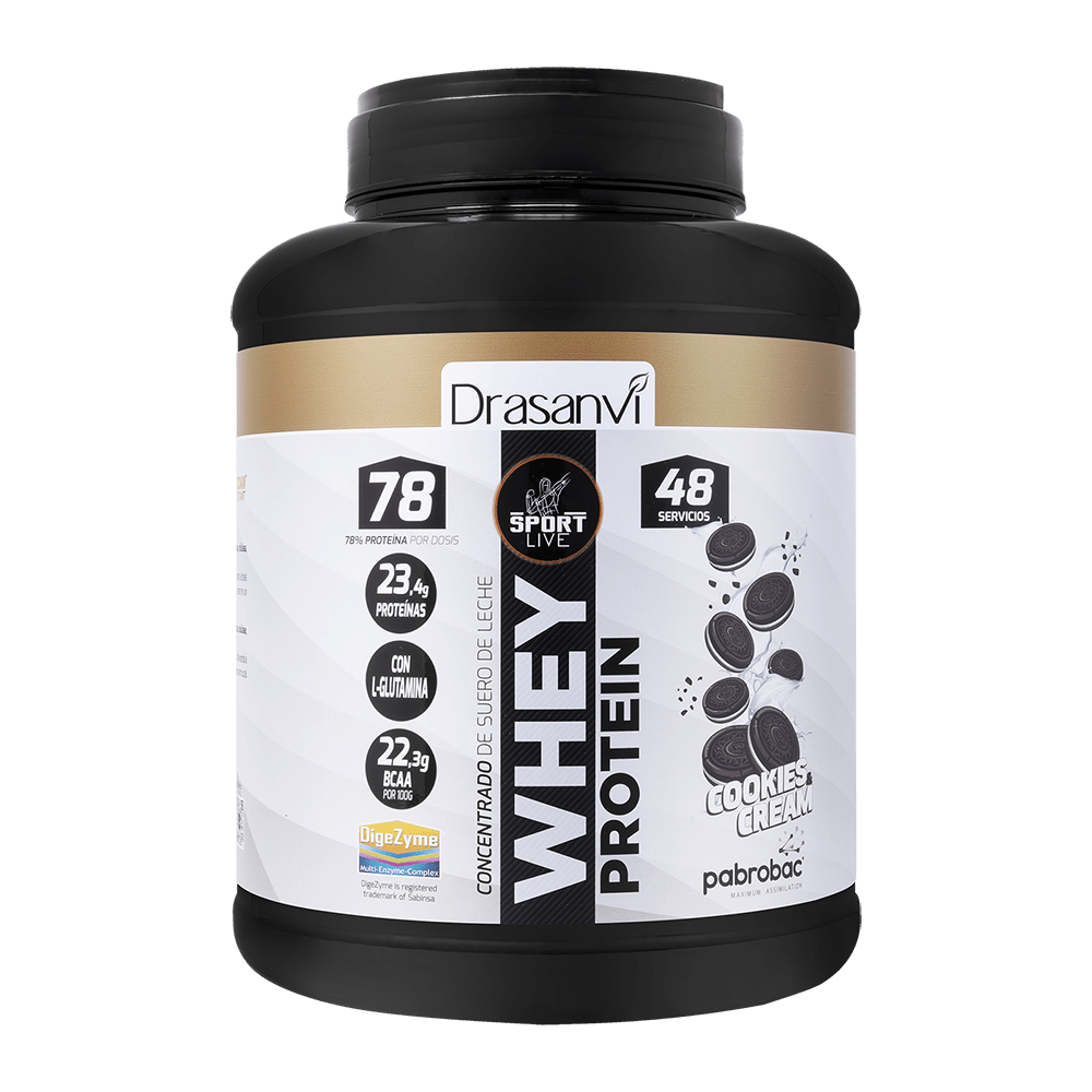 Whey Protein Concentrada Cookies & Cream de 1,45 kg Sport Live