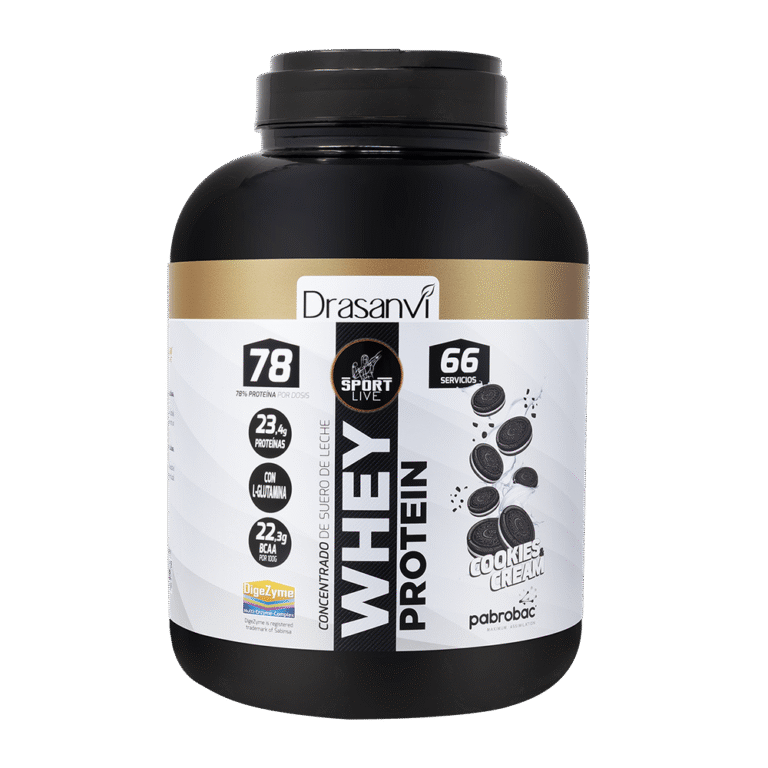 Whey Protein Concentrada Cookies & Cream de 2 kg Sport Live