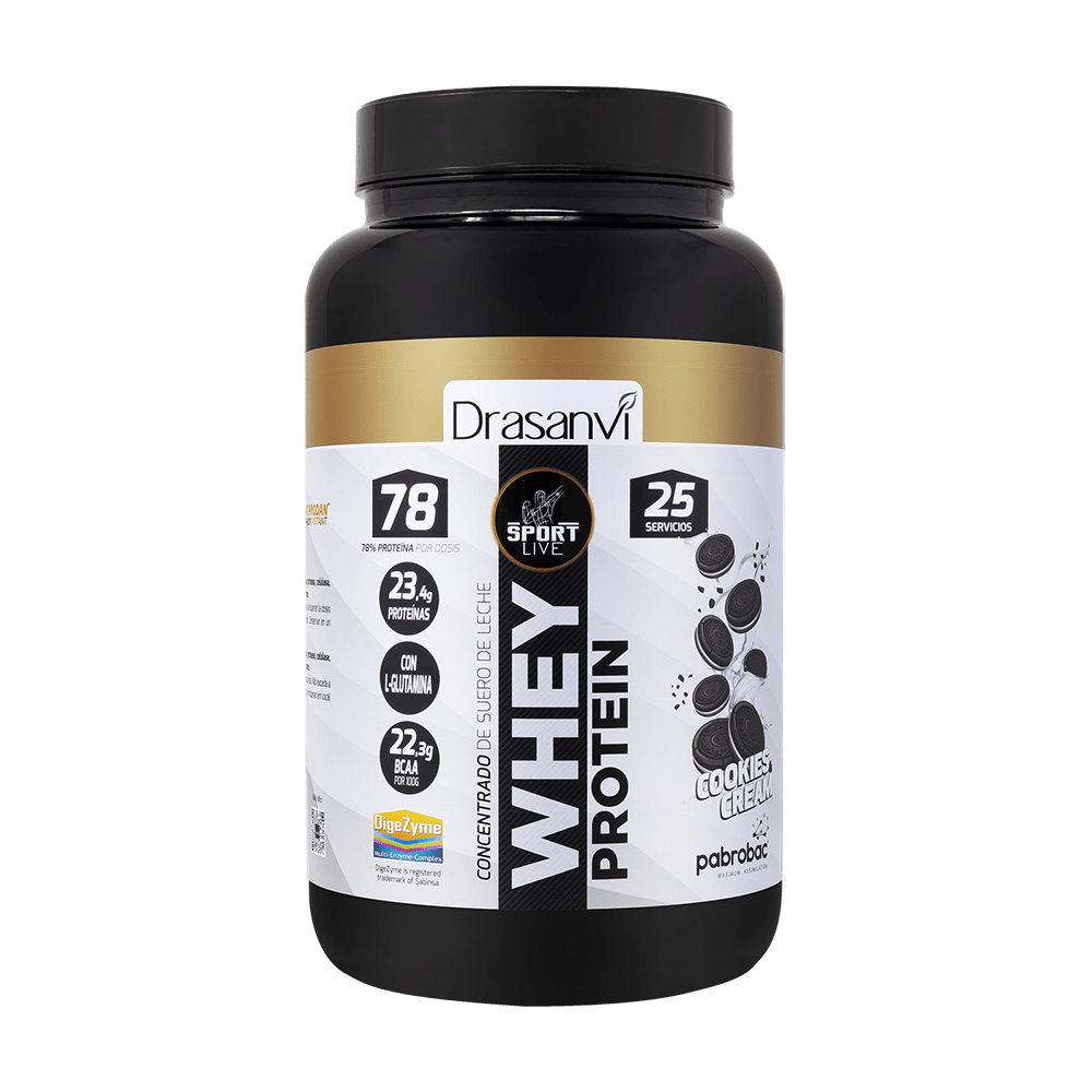 Whey Protein Concentrada Cookies & Cream de 750 g Sport Live