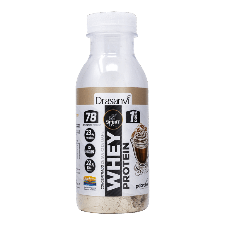 Botella monodosis Whey protein concentrado capuchino 30 g