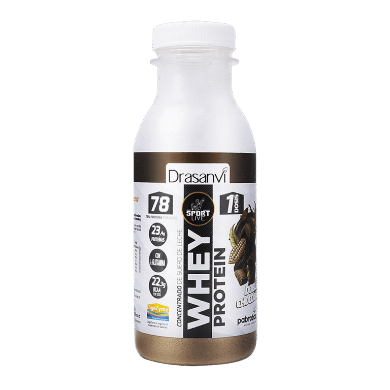 Botella monodosis Whey protein concentrado Doble Chocolate 30 g