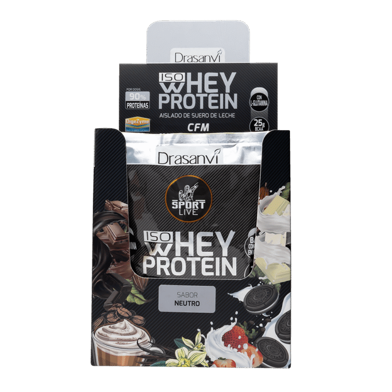 Monodosis Whey Protein Aislado Sabor Neutro 30 g Sport Live