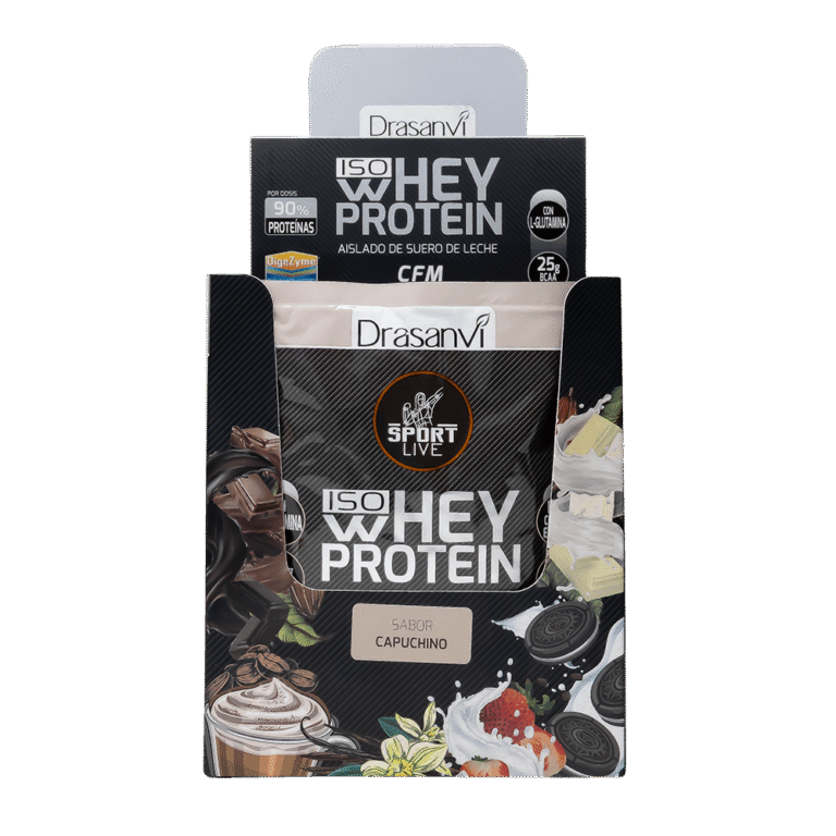 Monodosis Whey Protein Aislado Capuchino 30 g Sport Live