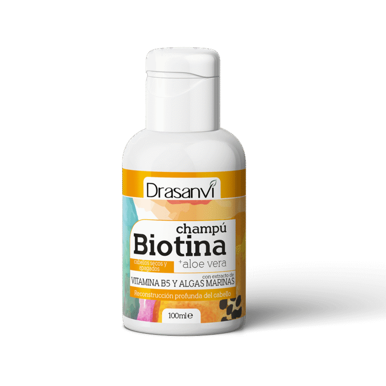Champú Biotina y Aloe Vera Cabello Seco y Apagado 100 ml Drasanvi