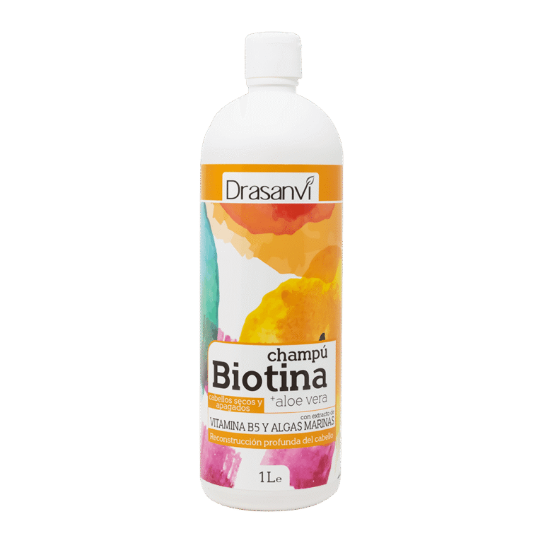 Champú Biotina y Aloe Vera Cabello Seco y Apagado 1 L Drasanvi